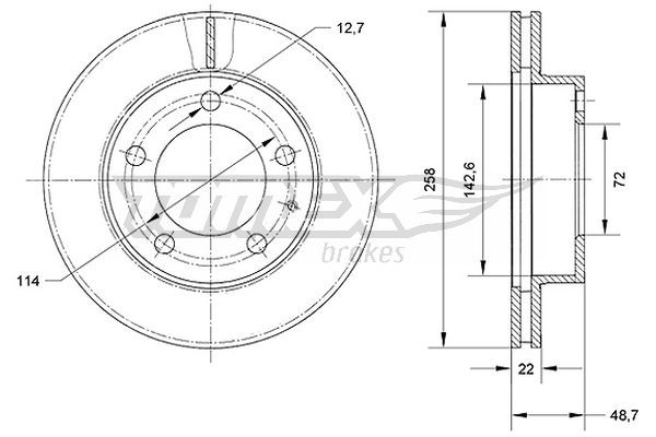 TOMEX Brakes Bremsscheibe